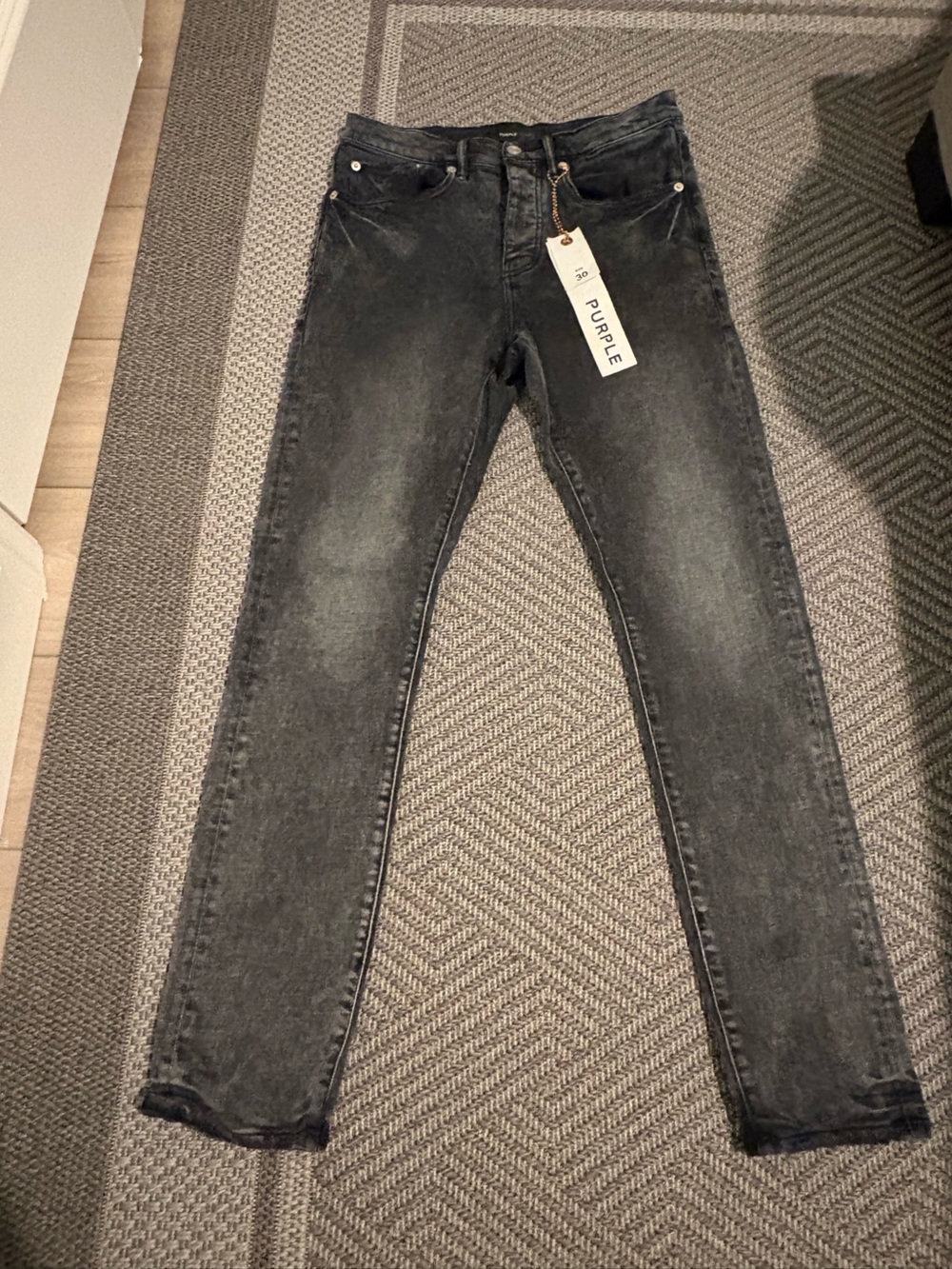 Purple Brand Black Wash Skinny Jeans - Size 30